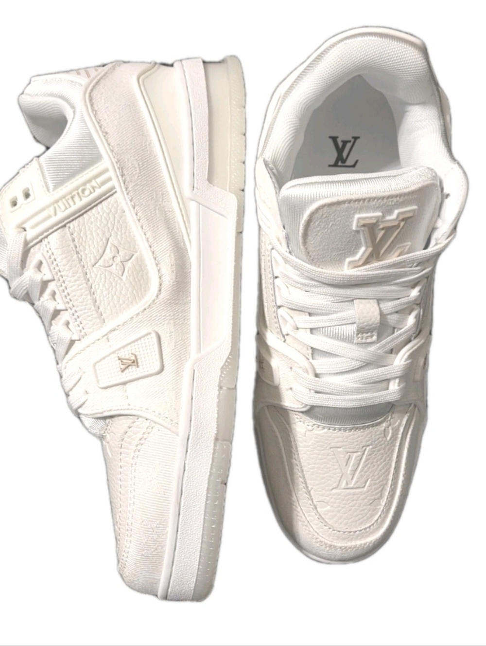 Louis Vuitton LV Trainer White / Denim EU 44 US Mens 11 - Picture 4 of 10